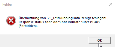 Fehler fehlende oder falsche Claims