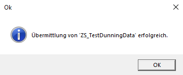 Übermittlung erfolgreich