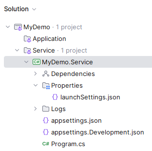 Projektstruktur elego BackendService